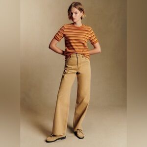 SEZANE The Wide Leg Trousers Latte - Size 10/ EU 42 NEVER WORN